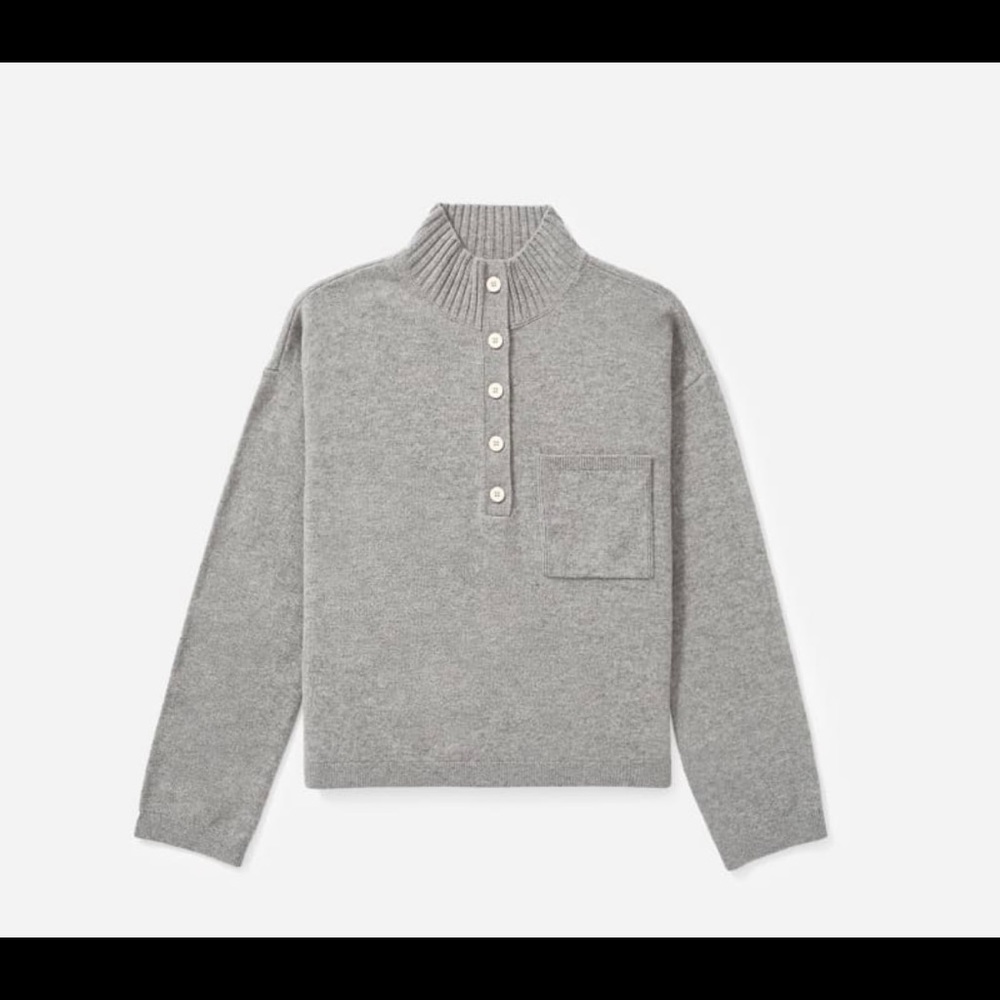 Everlane ReCashmere Button Mockneck